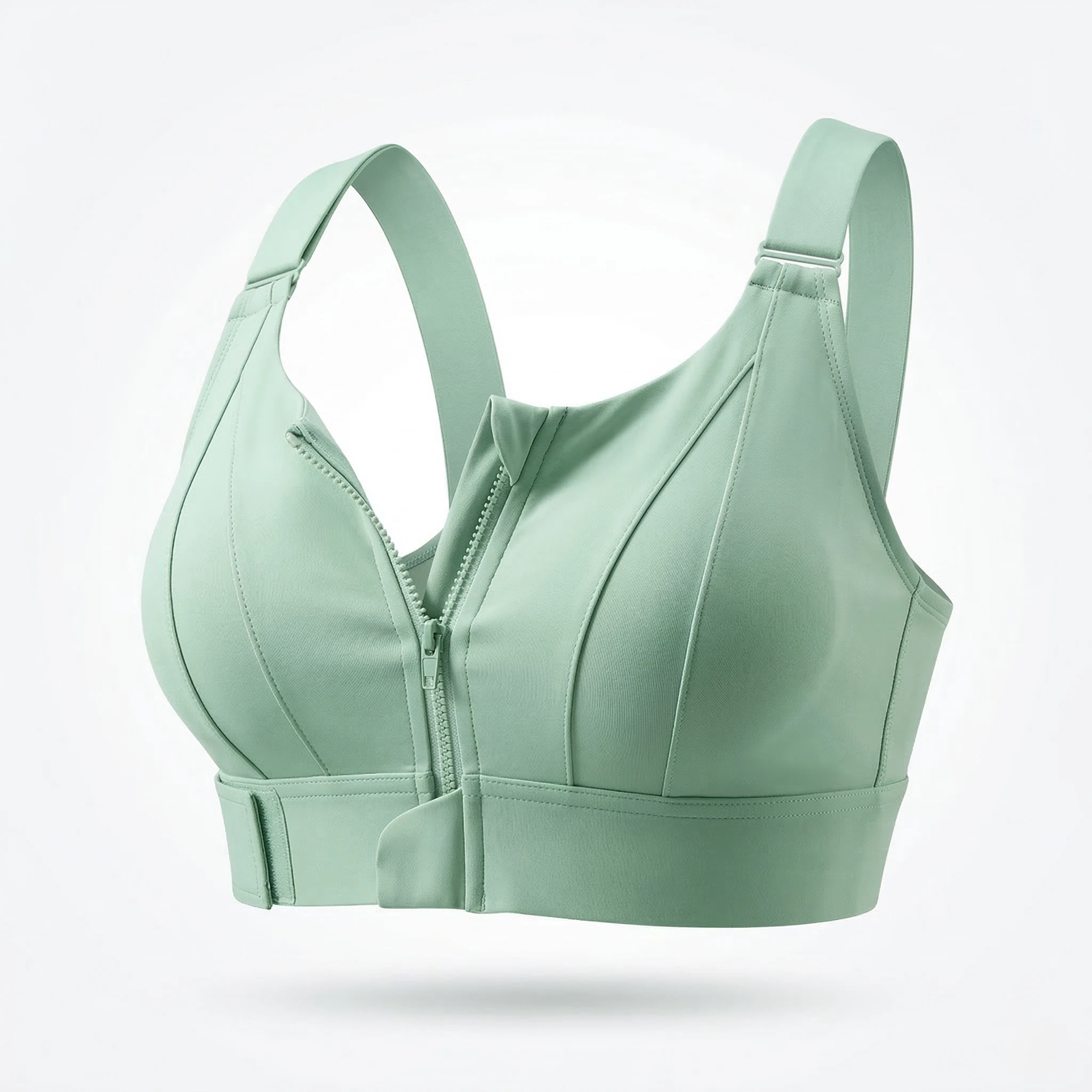 Front Zipper Sports Bra-13016