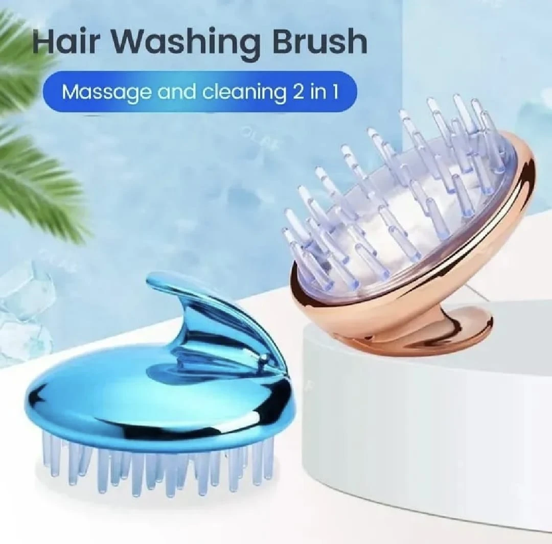 Silicone shampoo brush