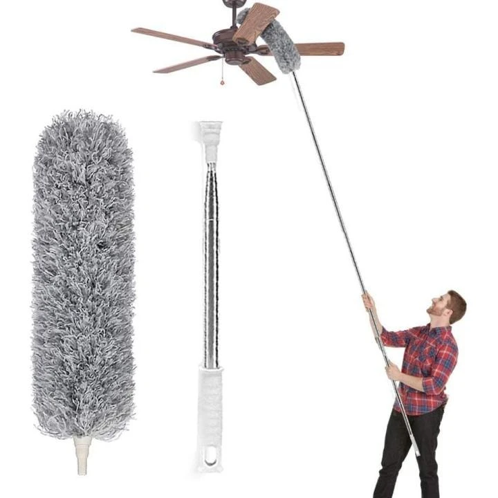 Extendable Microfiber Duster – Bendable & Washable Feather Duster