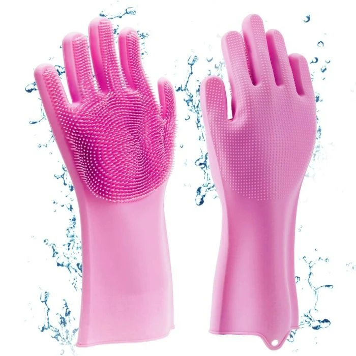 2Pcs Magic Silicone Dish Washing Gloves