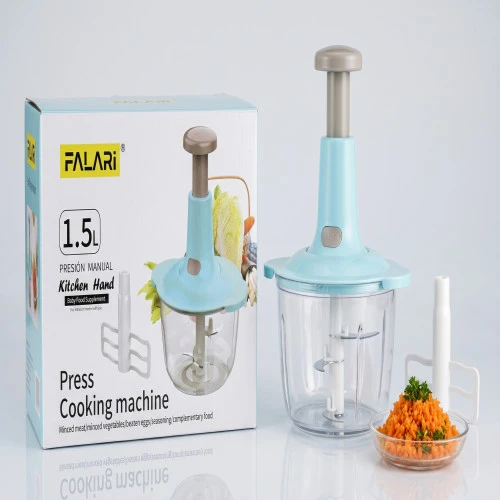 Falari 1.5L Manual Press Food Chopper for Vegetables & Meat