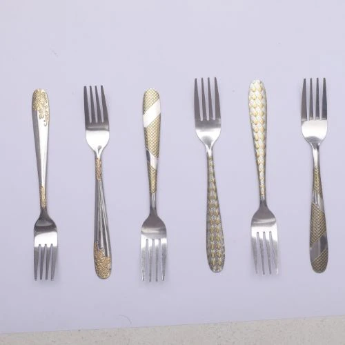 Stainless Steel 6pcs fork spoon for any occasion food and desserts (15cm/6 inch) Multi Design