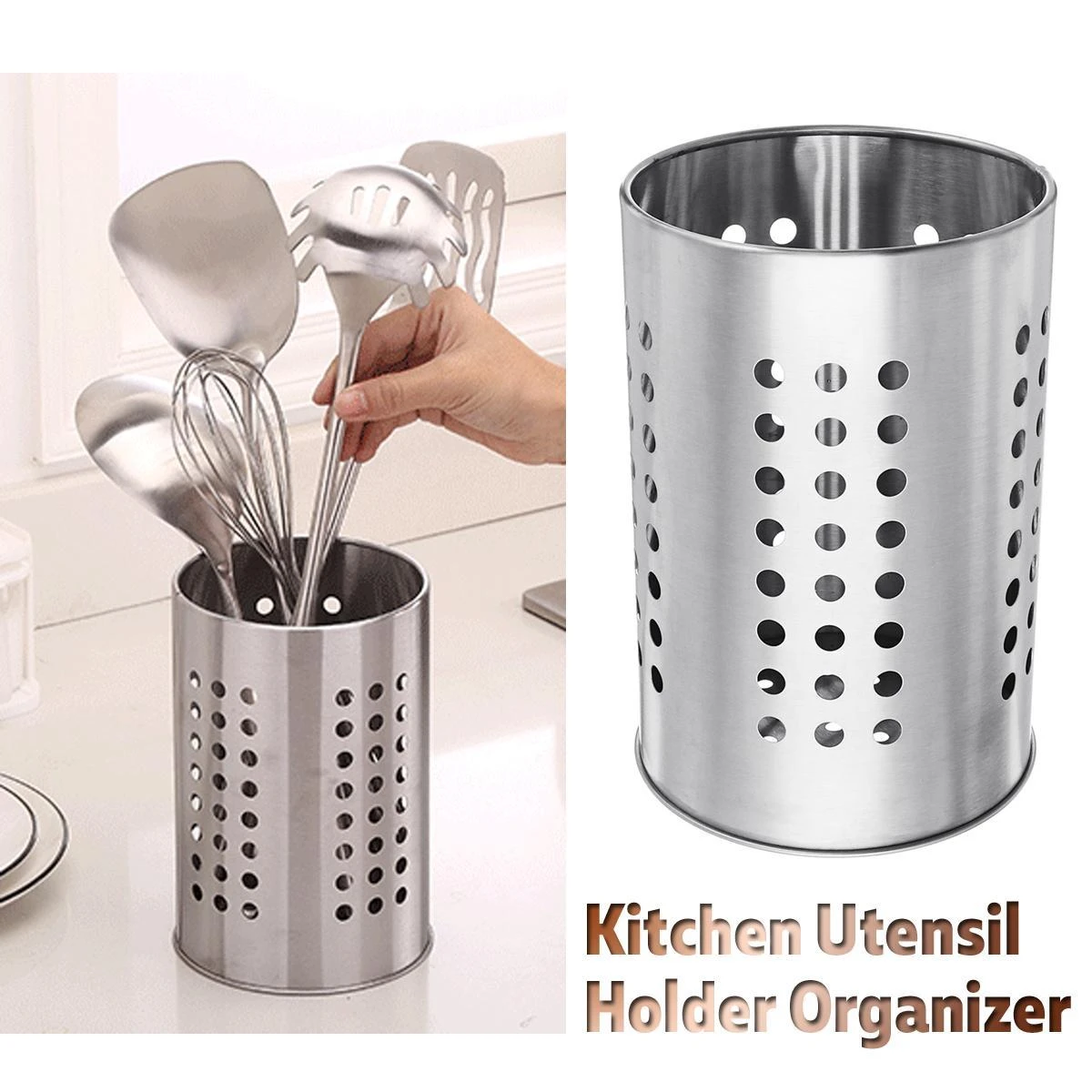 SS Spoon Holder 1 pcs - Silver - Kitchen Rack - Kitchen Rack - Oven Cover
