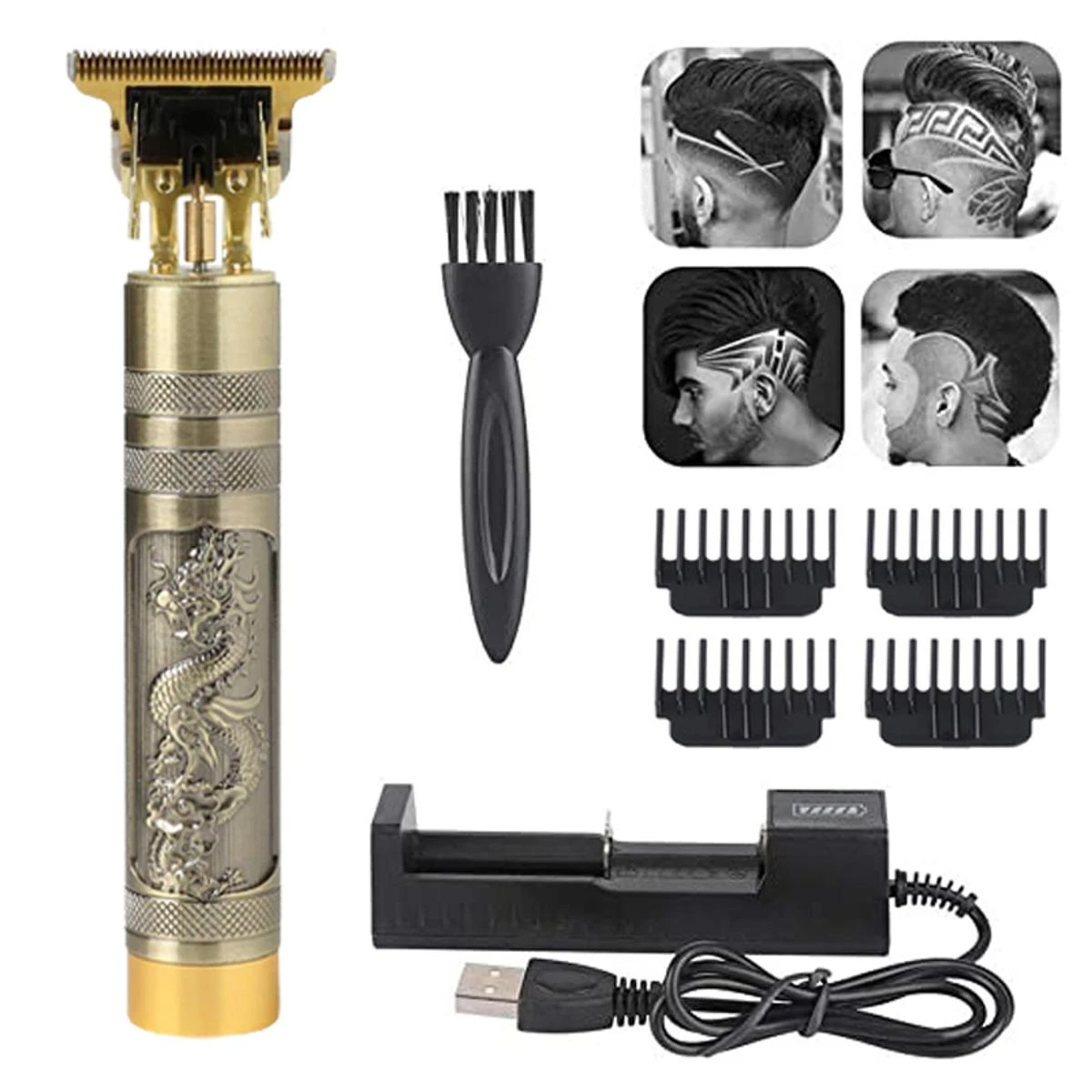 Hair Trimmer Vintage T9 Hair Cutting Machine Recharge Professional Cordless Hair Trimmer
