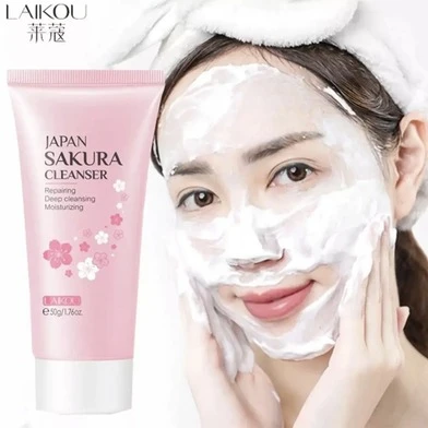 LAIKOU Sakura Cleanser Refreshing Face Wash for Radiant Skin - 50g