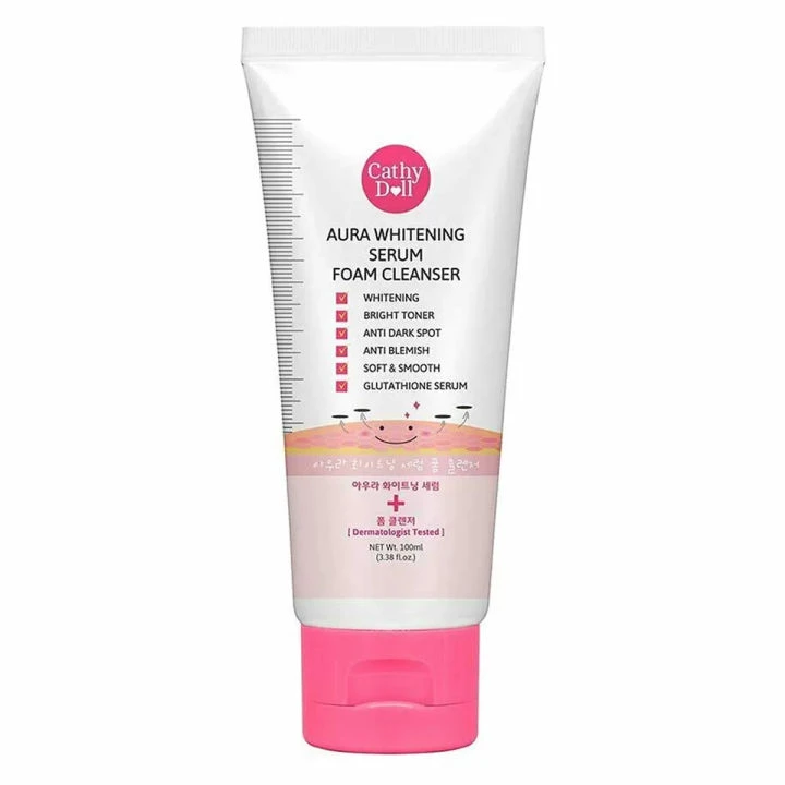 Aura Whitening Serum Foam Cleanser 100ml Cathy Doll Face Wash