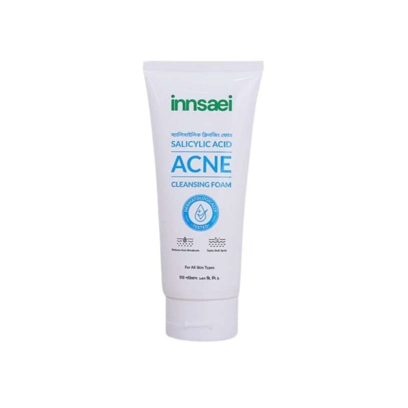 Innsaei Salicylic Acid Acne Solution Cleansing Foam: 150ml for Clear, Healthy Skin