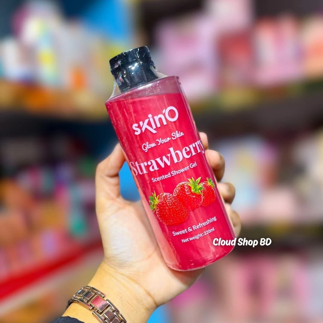 skin'O Strawberry Scented Shower Gel - 220ml to all skin type