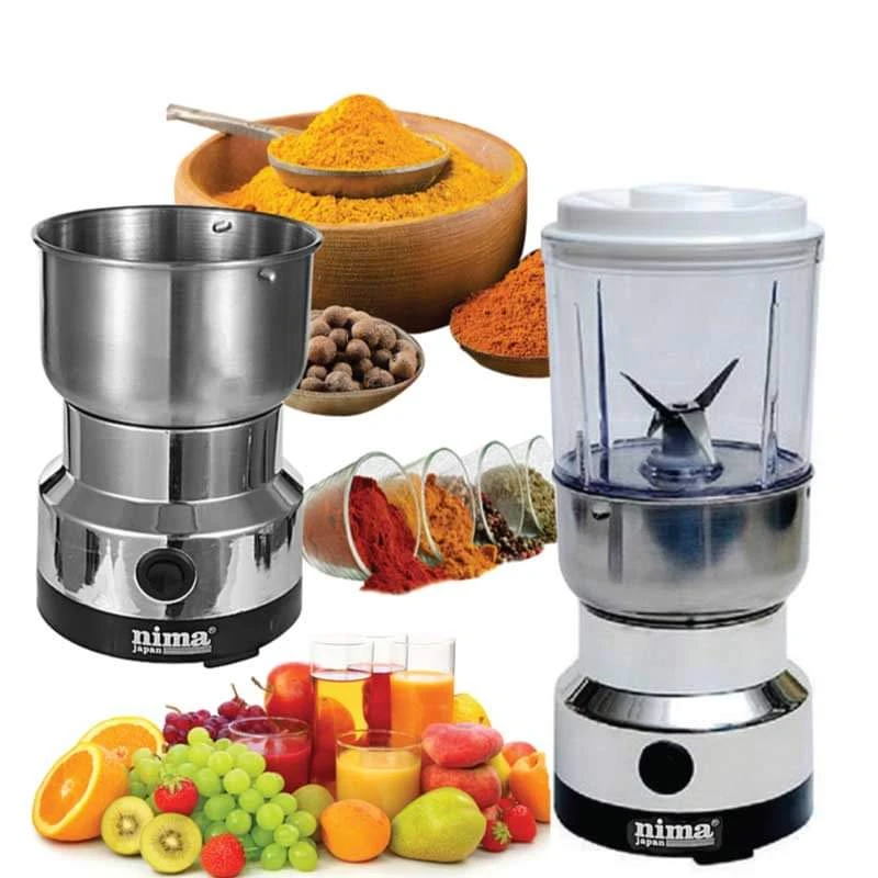 Nima Japan 2 in 1 Electric Blender & Grinder Machine Stainless Steel GNM-2010