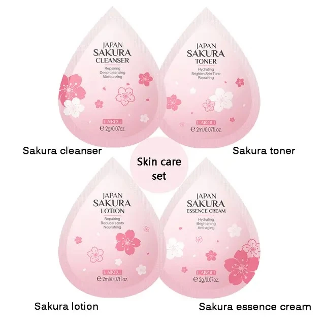 Laikou Japan Sakura Skin Care Set (mini) - 4pcs