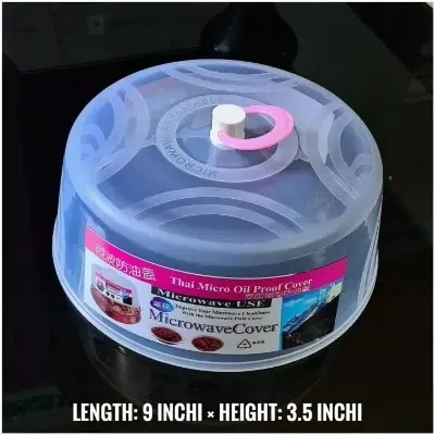 Microwave Food Cover / Food Plate Cover Splatter Guard Non Stick Plastic Clear Dish Lid - 1 Pcs - Kitchen Rack - kitchen rack